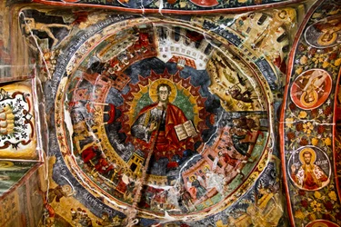 Ceiling of St Marys Church, Leusa, Albania